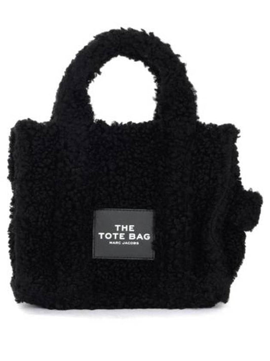 The Teddy Logo Patch Small Tote Bag Black - MARC JACOBS - BALAAN 1