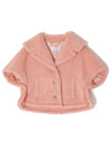 Women's Cambusa 1 Alpaca Wool Crop Teddy Fur Jacket Pink - MAX MARA - BALAAN 3