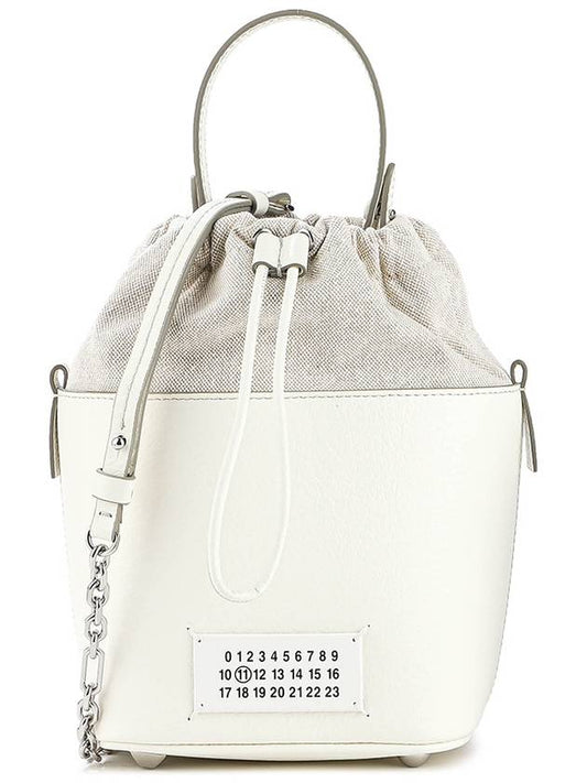 5AC Number Logo Texture Leather Bucket Bag Ivory - MAISON MARGIELA - BALAAN 2