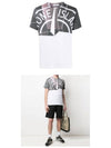 Men's Two Tone Logo Print Short Sleeve T-Shirt White - STONE ISLAND - BALAAN 5