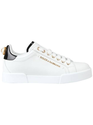 Women's Calfskin Nappa Portofino Sneakers White - DOLCE&GABBANA - BALAAN 1