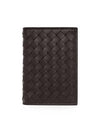 Intrecciato Flap Card Holder Dark Brown - BOTTEGA VENETA - BALAAN 3