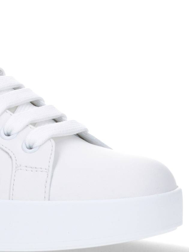 Portofino Silver Tab Low Top Sneakers White - DOLCE&GABBANA - BALAAN 5