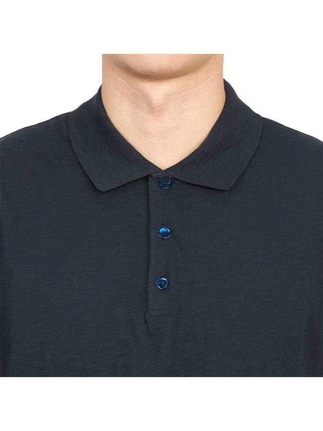 Bronn Cotton Short Sleeve Polo Shirt Navy - THEORY - BALAAN 7