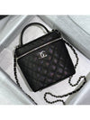 Top handle vanity bag black cosmetic bag caviar - CHANEL - BALAAN 9