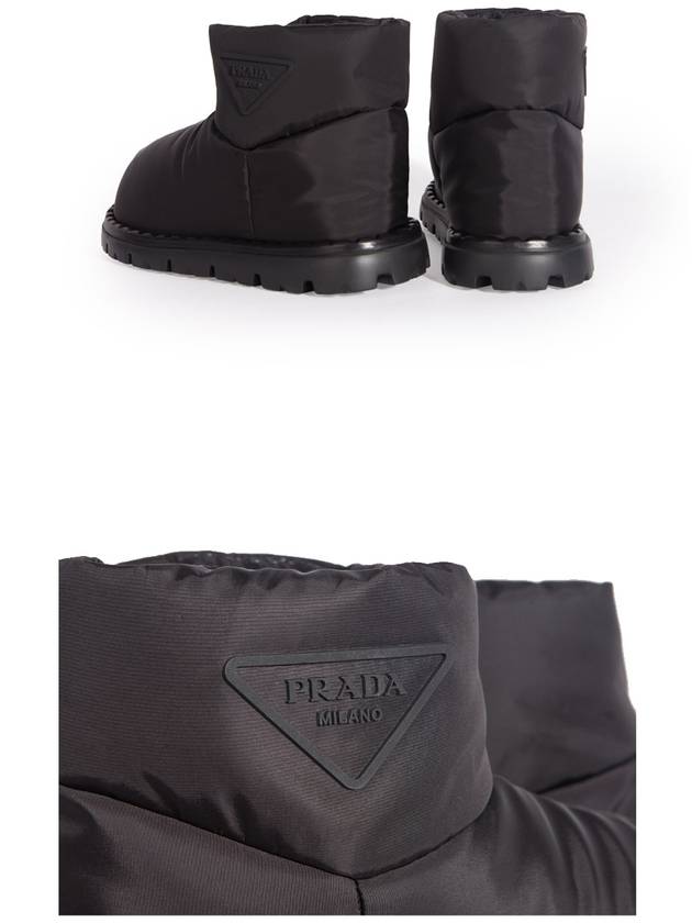 Triangle Logo Winter Boots Black - PRADA - BALAAN 8