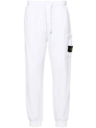 Wappen Patch Drawstring Track Pants White - STONE ISLAND - BALAAN 1