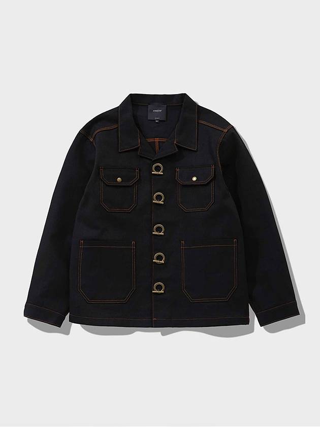 Cornmill Rigid Denim Jacket Black - FFEFF STUDIO - BALAAN 1