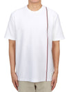 RWB Stripe Cotton Short Sleeve T-shirt White - THOM BROWNE - BALAAN 2