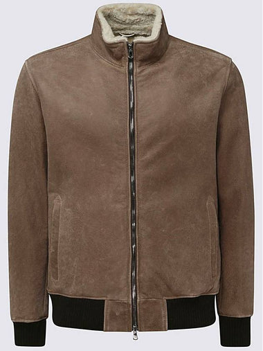 Barba Brown Leather Bomber Jacket - BARBA - BALAAN 1