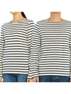 Minquiers Modern Stripe Long Sleeve T-Shirt Ecru Marine - SAINT JAMES - BALAAN 2