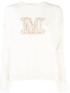 Edo Monogram Cashmere Knit Top Ivory - MAX MARA - BALAAN 2