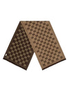 GG jacquard wool muffler beige brown - GUCCI - BALAAN.