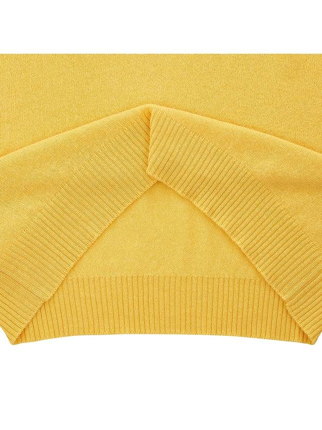 Logo Cashmere Knit Top Yellow - MIU MIU - BALAAN 9