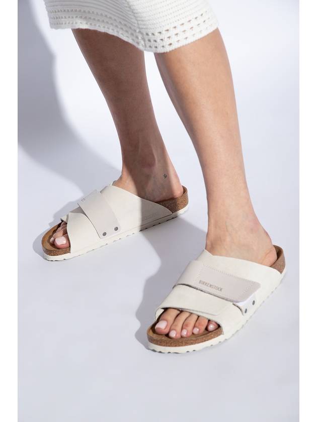 Kyoto Nubuck Suede Leather Sandals Antique White - BIRKENSTOCK - BALAAN 3