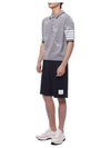 Hector Diagonal Virgin Wool Short Sleeve Polo Shirt Grey - THOM BROWNE - BALAAN 5