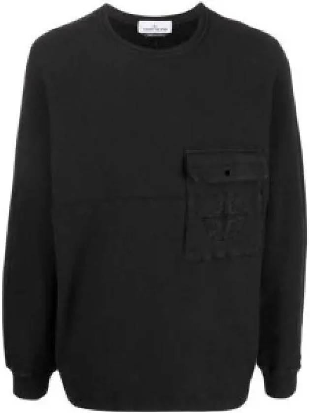 Embroidered Pocket Sweatshirt Black - STONE ISLAND - BALAAN 2