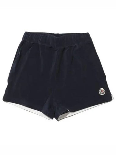 Logo Patch Terry Cotton Sweat Shorts - MONCLER - BALAAN 1