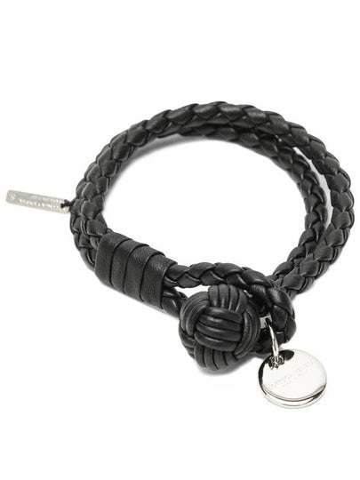 Intrecciato Double Weaving Bracelet Black - BOTTEGA VENETA - BALAAN 2