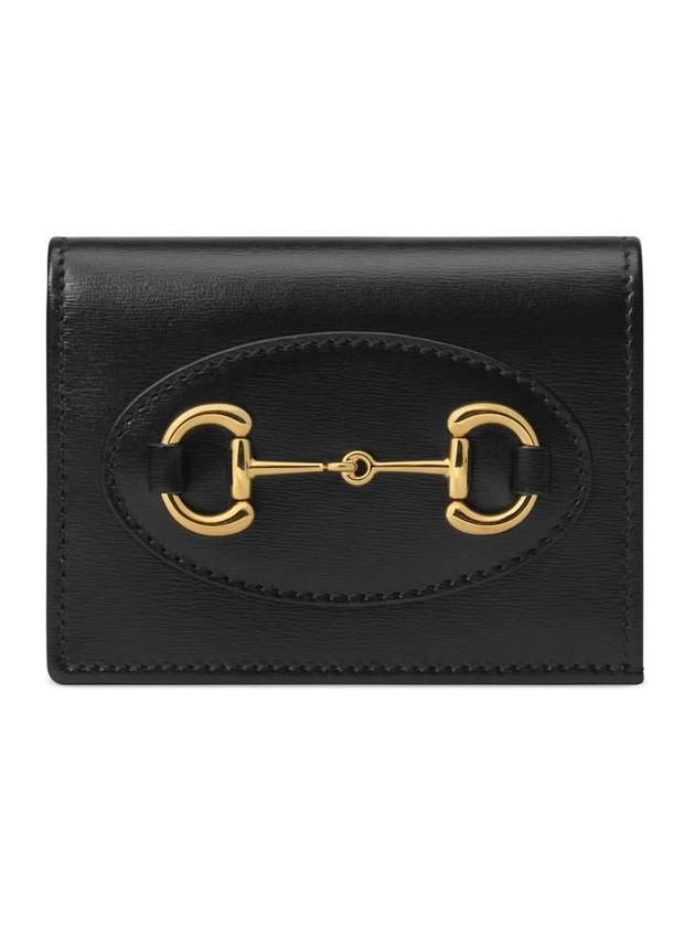 Horsebit 1955 Bi-Fold Card Wallet Black - GUCCI - BALAAN 1