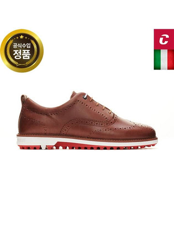 Official Italian handmade golf shoes CHURCHILL COGNAC - DUCA DEL COSMA - BALAAN 1