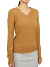 Amaya V-Neck Knit Top Chipmunk - J.LINDEBERG - BALAAN 4