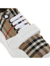 Vintage Check And Leather Sneakers White Archive Beige - BURBERRY - BALAAN 10