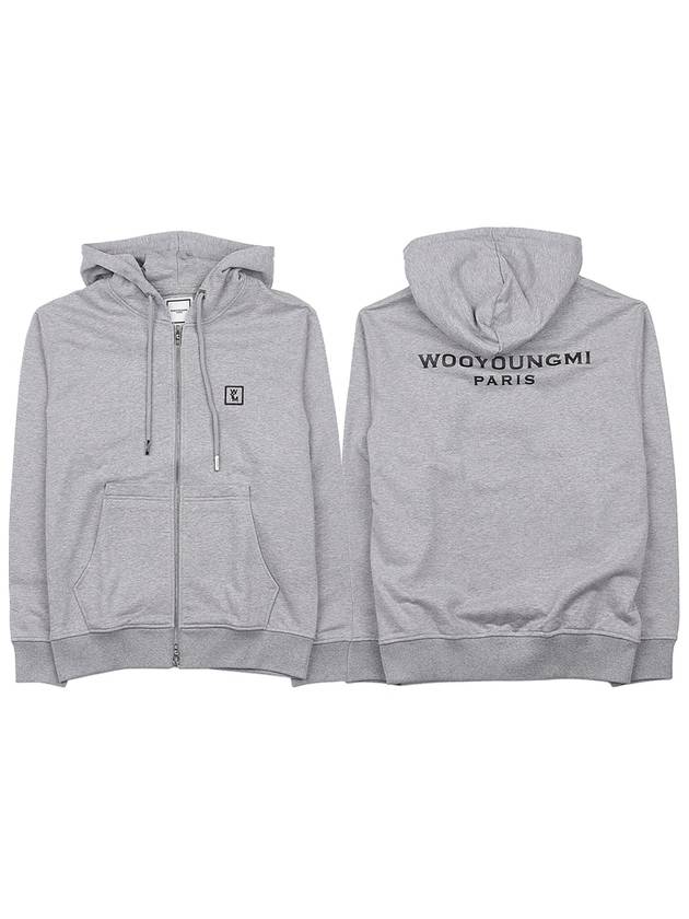 Back logo hooded zipup W233TS47 713G - WOOYOUNGMI - BALAAN 1