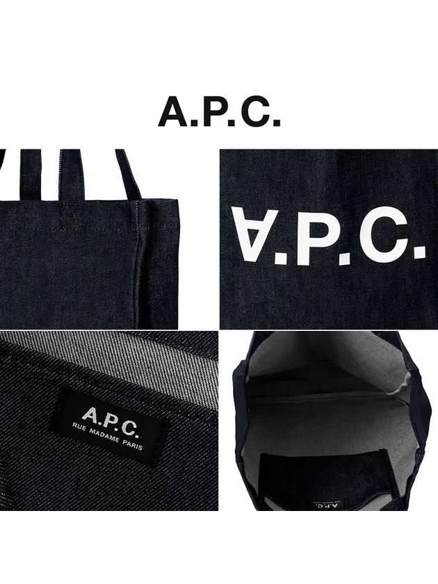 Laure logo denim tote bag blue - A.P.C. - BALAAN 4