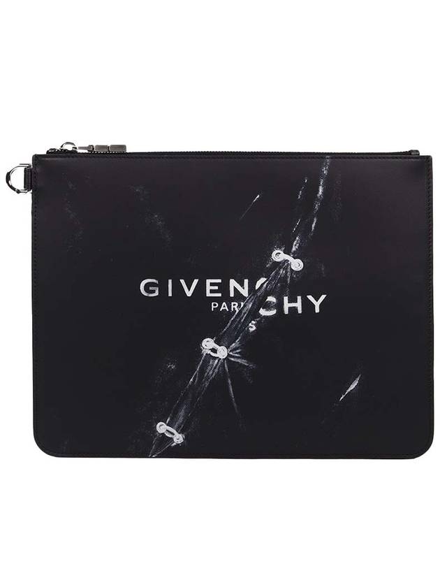 Leather Large Clutch Bag Black - GIVENCHY - BALAAN 2