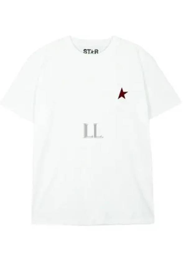 Small Star Crew Neck Short Sleeve T-Shirt White - GOLDEN GOOSE - BALAAN 2