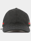 Original GG Web Supreme Canvas Baseball Ball Cap Black - GUCCI - BALAAN 2