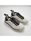 Logo Mixed Fibers Suede Low Top Sneakers White - CHANEL - BALAAN 8