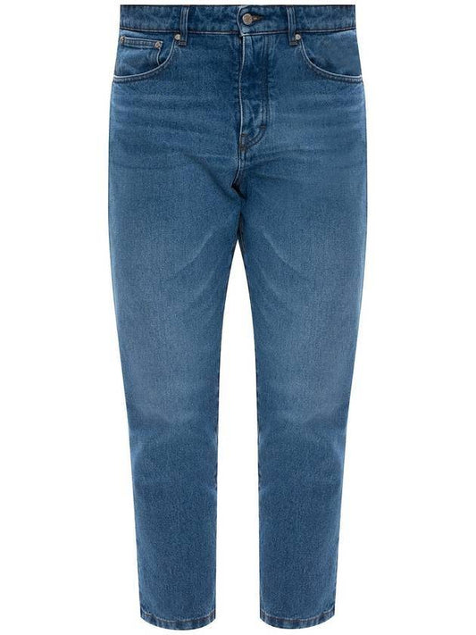 Men's Cropped Straight Jeans Blue - AMI - BALAAN 1