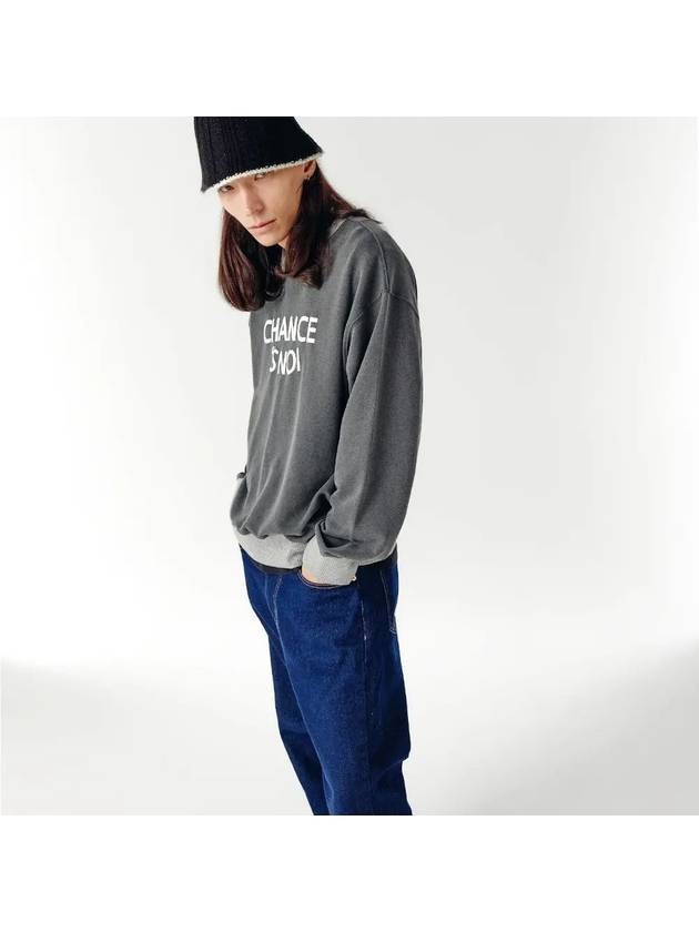 Unisex CHMXMTM Snowy Sweatshirt Mix Charcoal - CHANCE'S NOI - BALAAN 9