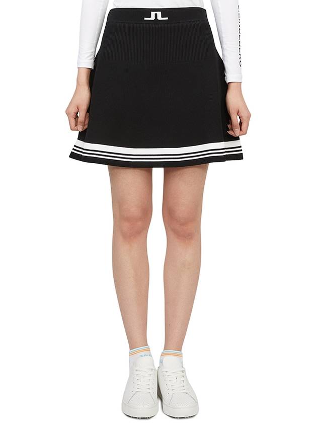 Women's Frida Striped Knit Skirt Black - J.LINDEBERG - BALAAN 4