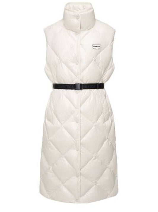 ASTEROPE ASTEROPE Diamond Quilted Light Long Vest White - DUVETICA - BALAAN.