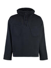 Brushed Emerize Diagonal Fleece Hoodie Black - CP COMPANY - BALAAN 2