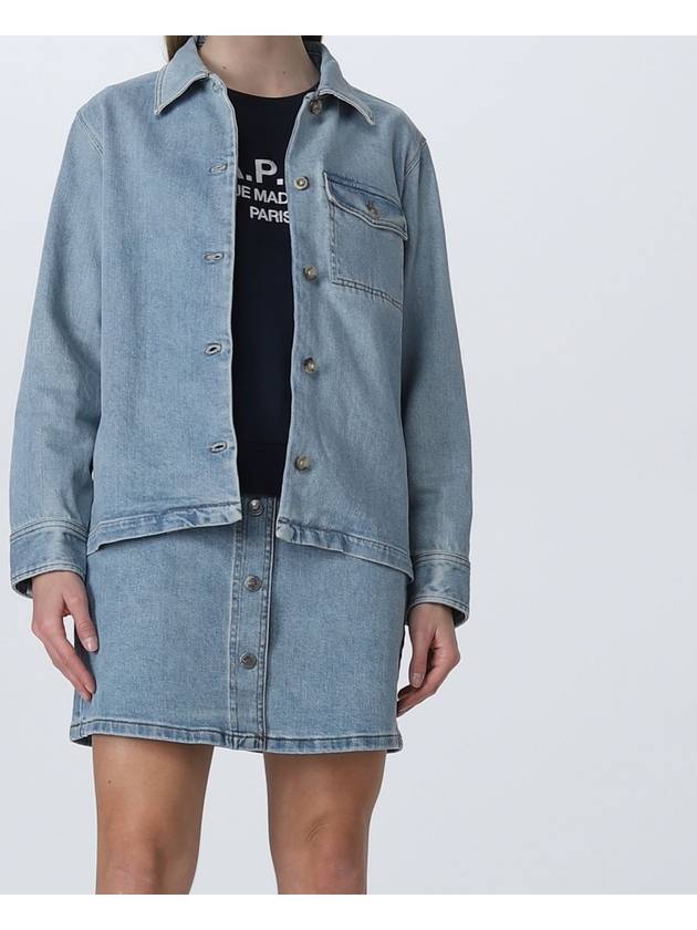 Women's Zenith Denim Jacket Light Blue - A.P.C. - BALAAN.