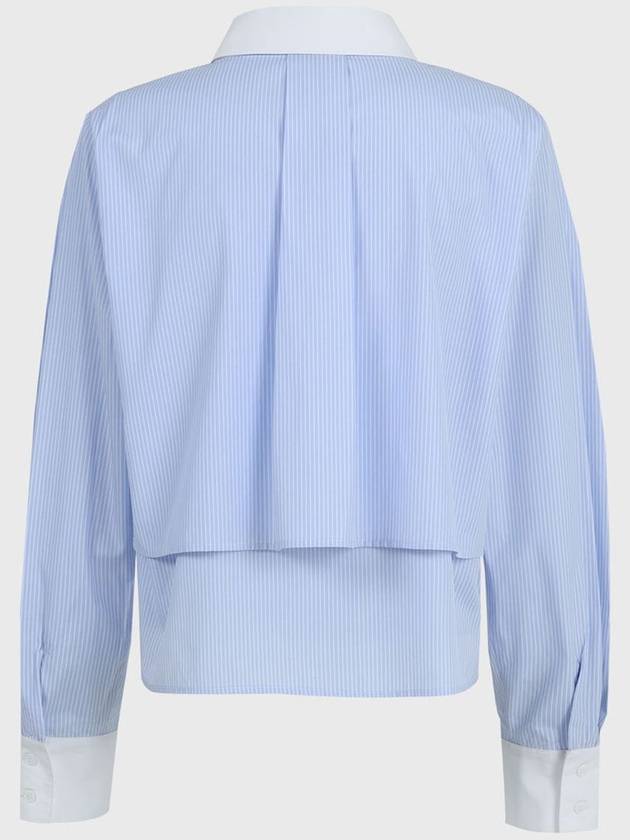 Droplet striped layered long sleeve shirt blue - MICANE - BALAAN 9