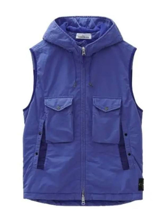 Wappen Patch David Wright Hooded Padded Vest Periwinkle - STONE ISLAND - BALAAN 1