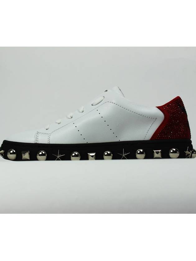 Men's Playboy Collaboration Low Top Sneakers White Red A18S WSC1068 PLE075N - PHILIPP PLEIN - BALAAN 1