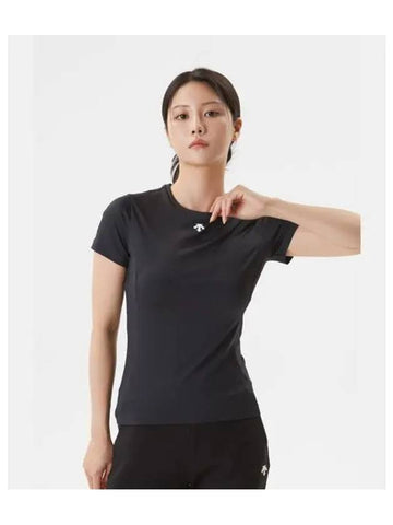 Women s Basic Short Sleeve T Shirt Black SP322TTS75 - DESCENTE - BALAAN 1