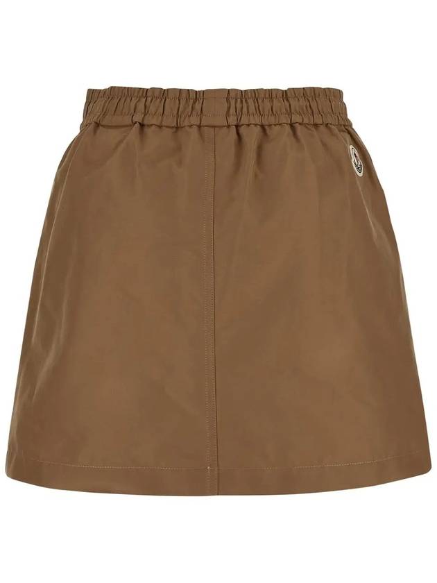 Drawstring Short A-line Skirt Beige - MONCLER - BALAAN 3