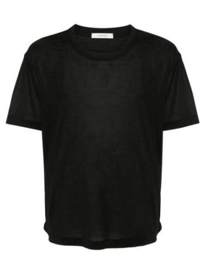 Silk Short Sleeve T-Shirt Black - LEMAIRE - BALAAN 2