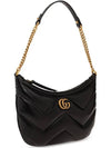 Marmont Small Leather Shoulder Bag Black - GUCCI - BALAAN 5