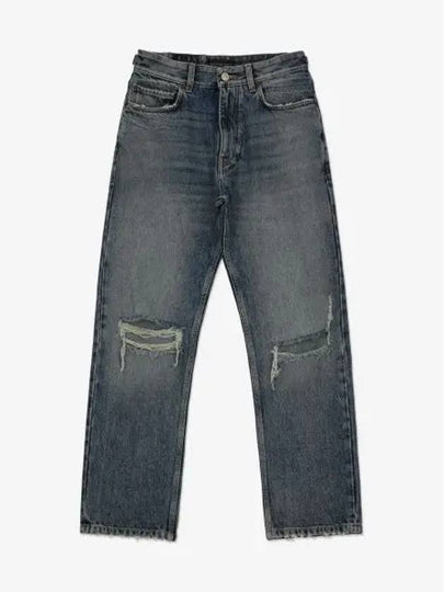 Vintage Effect Denim Straight Jeans Blue - BALENCIAGA - BALAAN 2