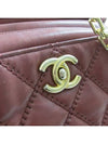 burgundy shoulder bag - CHANEL - BALAAN 3