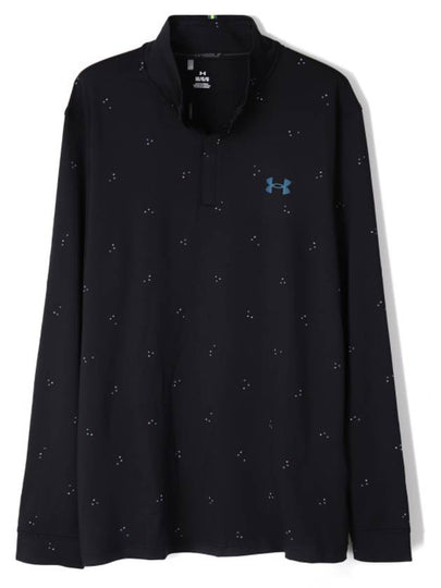 Men's Playoff Printed Half Zip Long Sleeve T-Shirt Black - UNDER ARMOUR - BALAAN 2