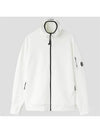 Lens Wappen Soft Neck Zip Up Hoodie White - CP COMPANY - BALAAN 2